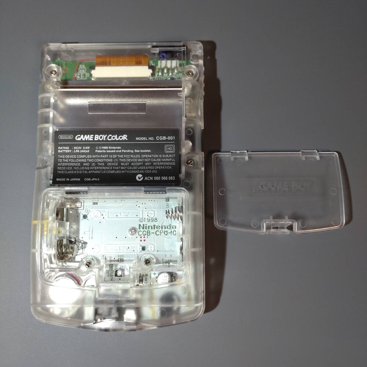 ゲームボーイカラー クリア OLED液晶(有機EL) GBC OLED #0381 - 本体 ゲームボーイカラー クリア OLED液晶(有機EL) GBC OLED #0381 - 本体