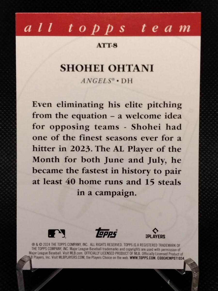 大谷翔平 2枚組 【2024 TOPPS SERIES 1 STARS OF MLB SMLB-21】 【2024 TOPPS SERIES 1 ALL TOPPS TEAM ATT-8】 エンジェルス ドジャース_画像5