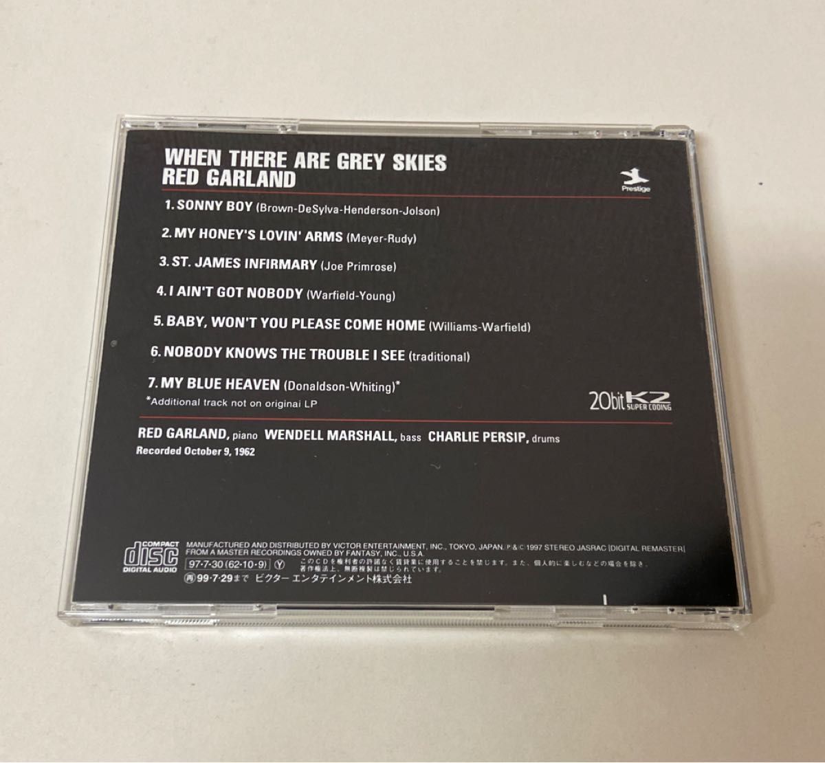国内盤CD RED GARLAND レッドガーランド ホエンゼアアーグレイスカイズ＋1