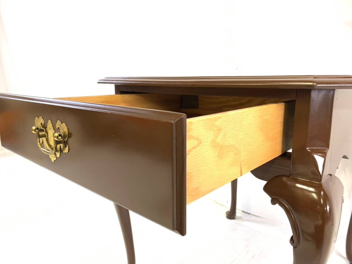 アメリカ家具 サイドテーブル ナイトテーブル 猫脚 コーヒーテーブル La-Z-Boy KINCAID レイジーボーイ 米軍放出品(200)XE13HK#24_画像10