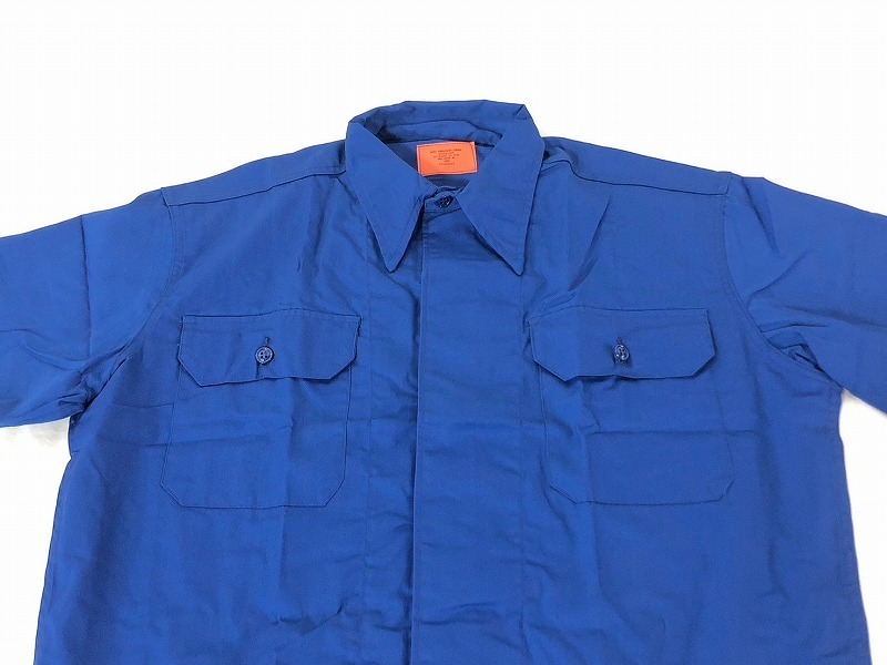 【米軍放出品】未使用品 半袖シャツ Lサイズ 20枚 ジャケット メンズ 青/ブルー (120)☆CE8Hの画像3