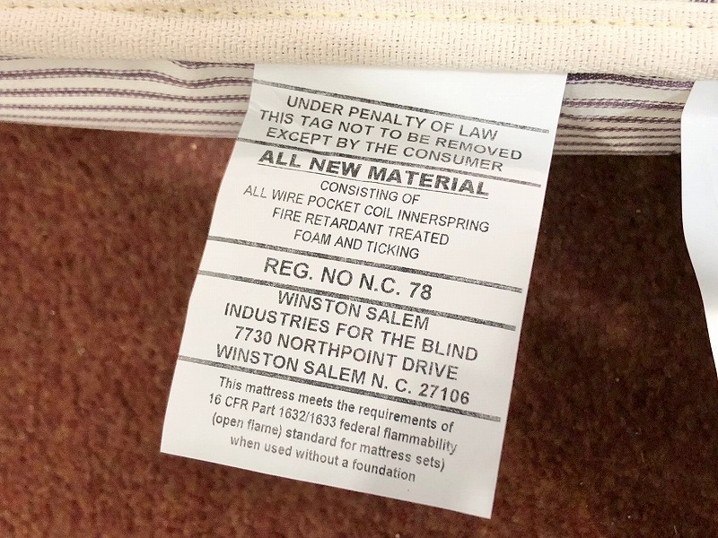 [ the US armed forces discharge goods ] unused goods mattress inner spring mattress 72cm×203cm semi single WINSTON SALEM (260)*CE8O