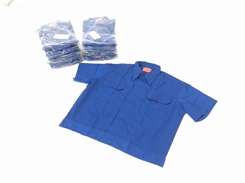 【米軍放出品】未使用品 半袖シャツ Lサイズ 20枚 ジャケット メンズ 青/ブルー (120)☆CE9Gの画像1