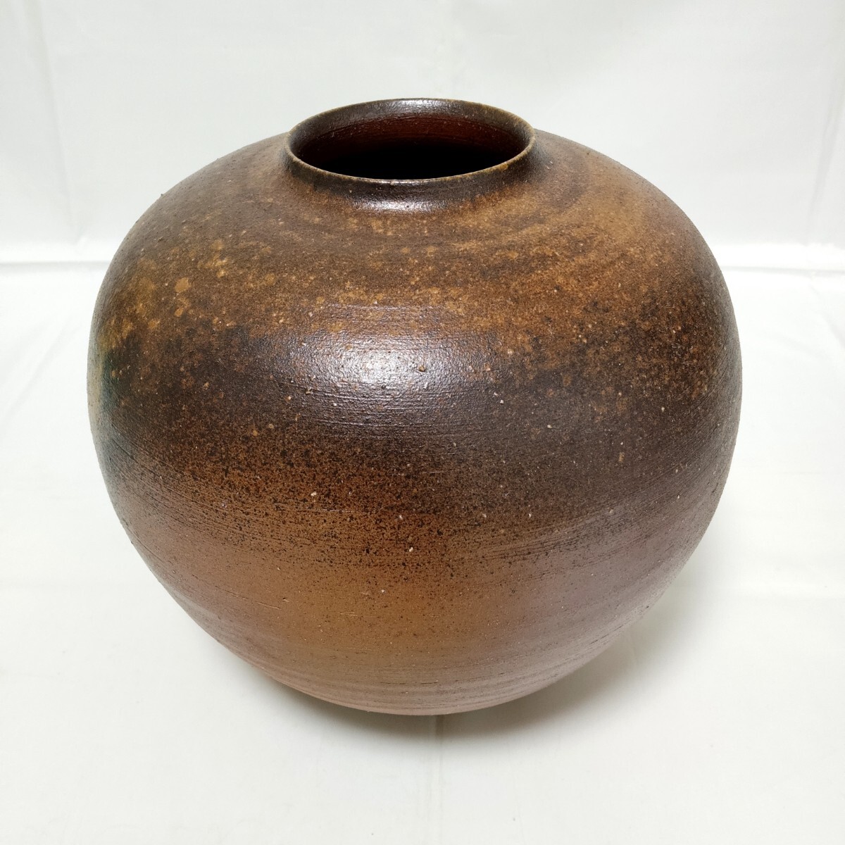 備前焼 大壺 宮本陶朋 Yahoo!オークション - 備前焼 大型丸壺 大壺 高さ23cm 胴幅23cm