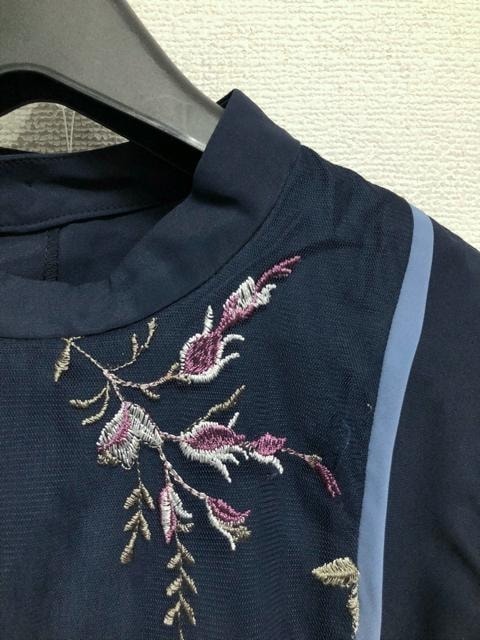  new goods *LL navy blue series!....chu-ru using on goods blouse! wedding * party *b531