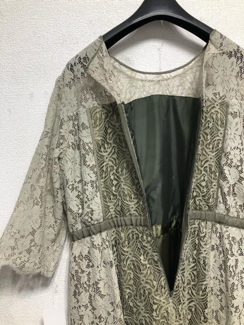 新品☆4L♪カーキ系♪花柄モチーフ総レースきれいパーティワンピ♪2.1万円相当☆r276_画像10