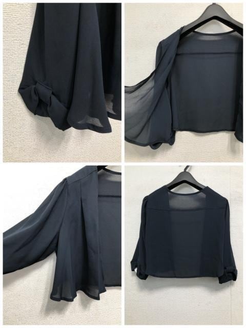 新品 L紺系 ボレロ&ビジュー付ワンピドレス 結婚式・フォーマル 新品 L紺系 ボレロ&ビジュー付ワンピドレス 結婚式・フォーマル