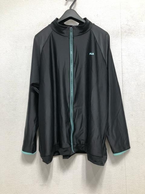 新品☆8L黒系♪FILA水着4点セット♪タンクトップ長袖レギンス☆b868