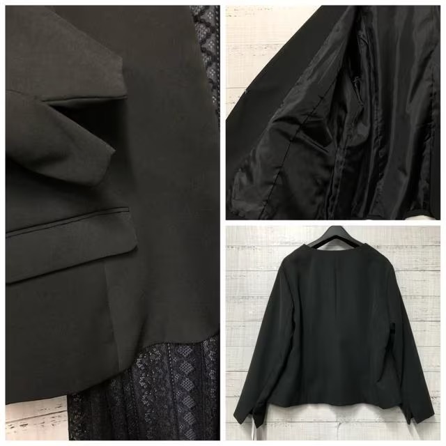 新品☆3L♪黒系♪ジャケット＆総レースワンピース♪パーティ結婚式セレモニー☆t481