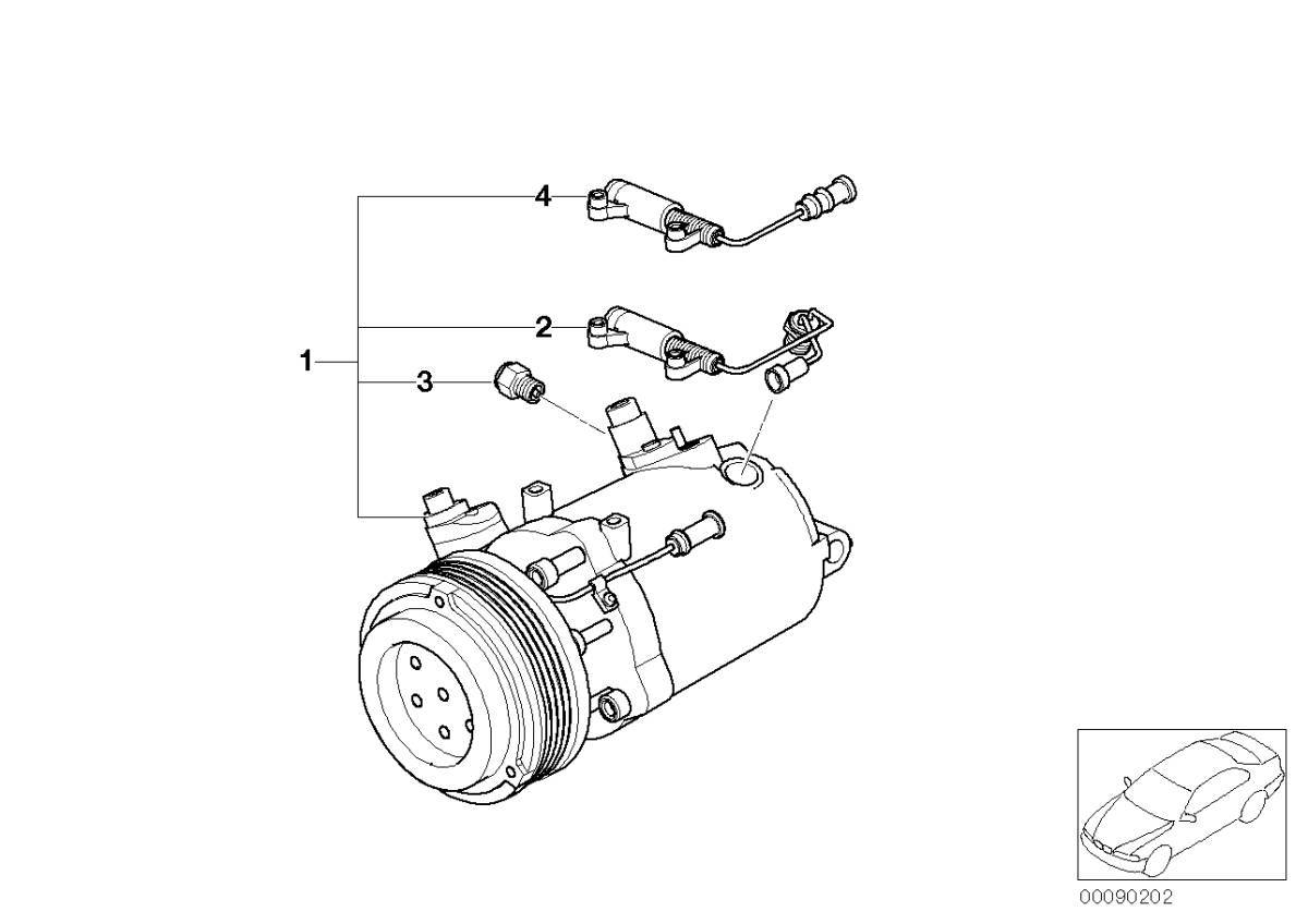 BMW E46 E83 E85 X3 Z4 エアコンディショナーコンプレッサー AC/エアコンコンプレッサー 316Ci 316i 316ti 318i 2.0i 等 64526908660 新品_画像8