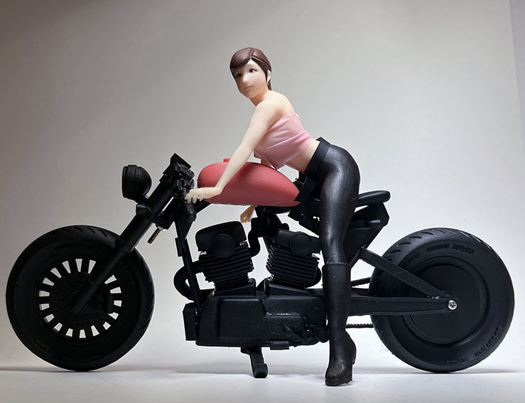 * женщина фигурка только. покрашен sexy мотоцикл девушка 1/12 шкала 