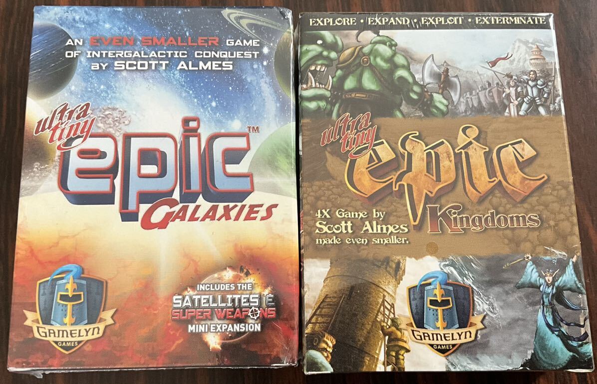 2 board game set: Ultra Tiny Epic Kingdoms Ultra Tiny Epic Galaxies _画像1