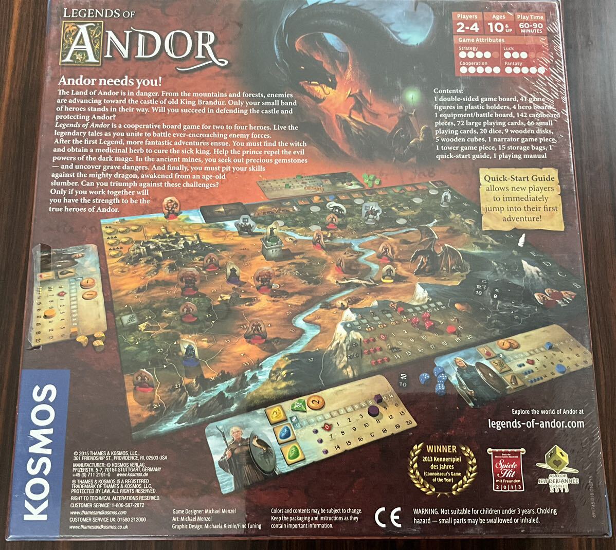 Legends of Andor board game base game New Heroes expansion The Star Shield expansion