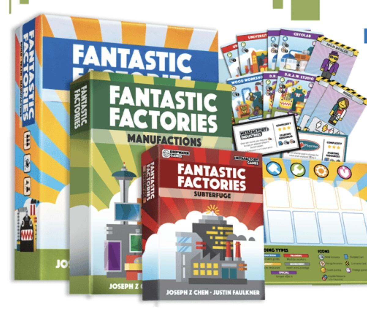 ファンタスティック・ファクトリー　ボードゲーム キックスターター版 Fantastic Factories board game Kickstarter All-in Pledge_画像1