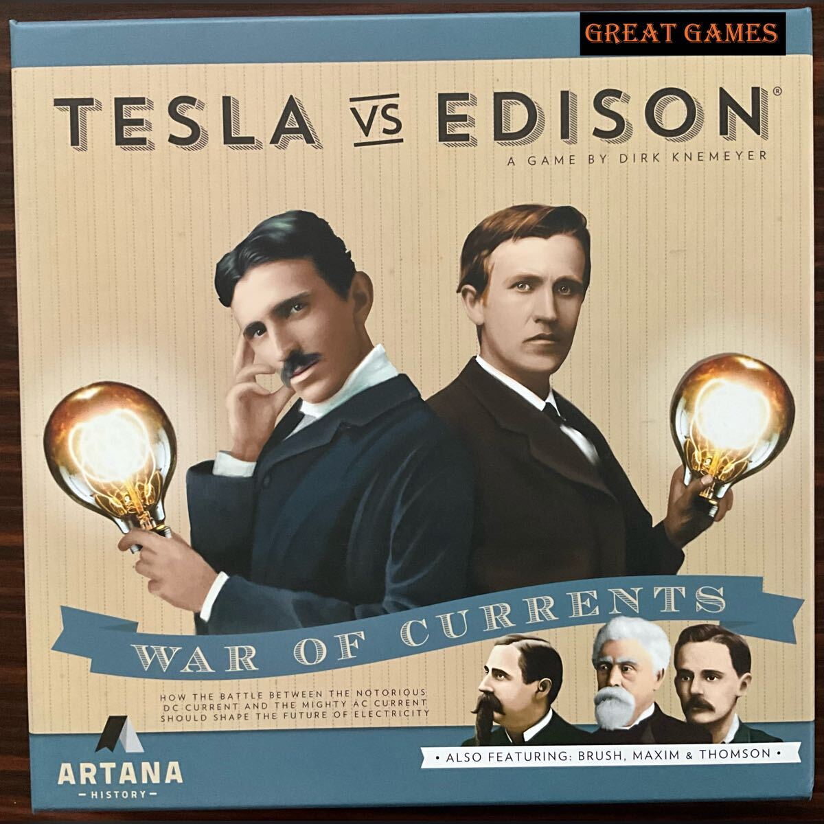 Tesla Vs Edison board game KS edition with extras Power Up expansion