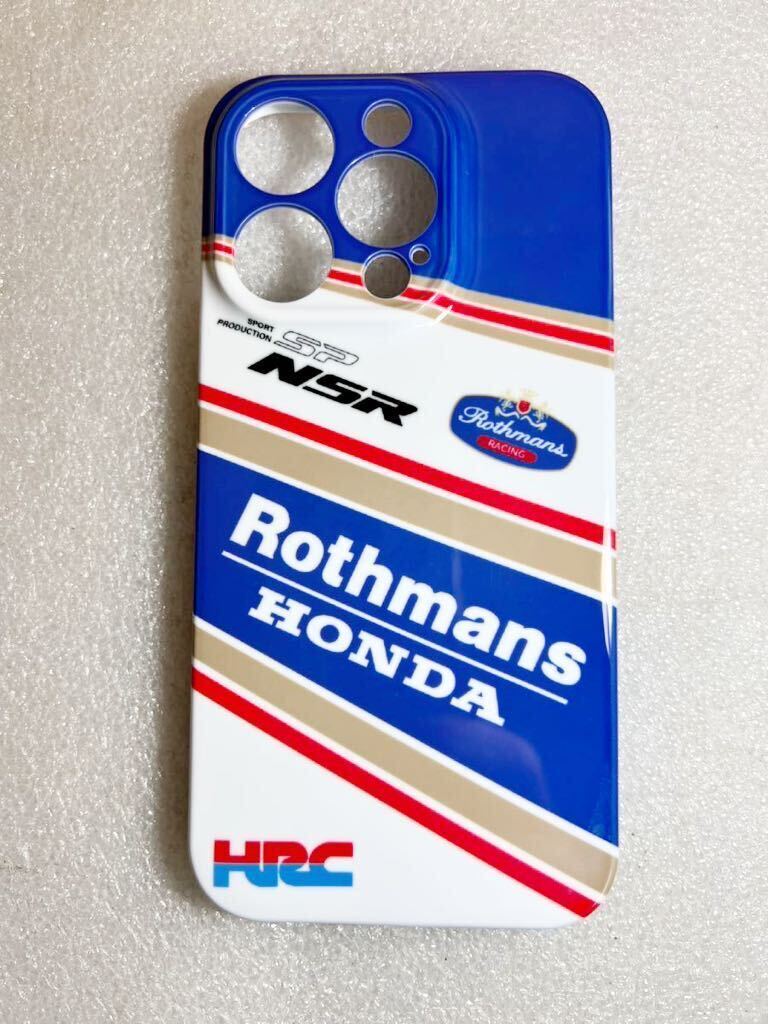 ロスマンズ iPhone 15Pro ケース カバー送料無料(NSR ホンダ NSR50 NSR 50R Rothmans ロスマンズ 青/白ストラップホール )の画像2