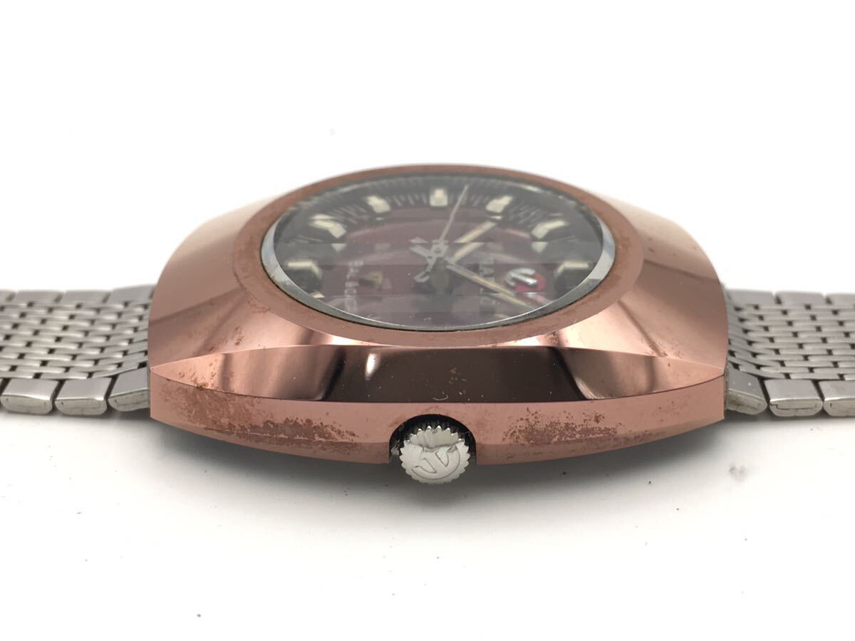 (R333) ラドー バルボアV デイト 超硬ケース 自動巻き メンズ腕時計 カットガラス カレンダー付き アンティーク AT _画像6