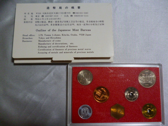 造幣局 貨幣セット 昭和６1年（1986）の画像2