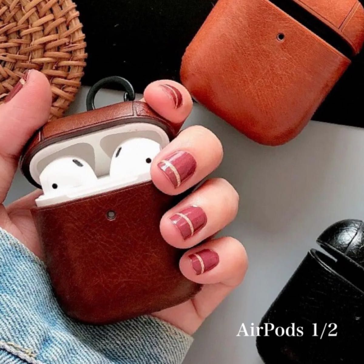 AirPods Pro 第2世代ケース 革 レザー イヤホンケース  イヤフォンケース Pro2 保護ケース 新品未使用 