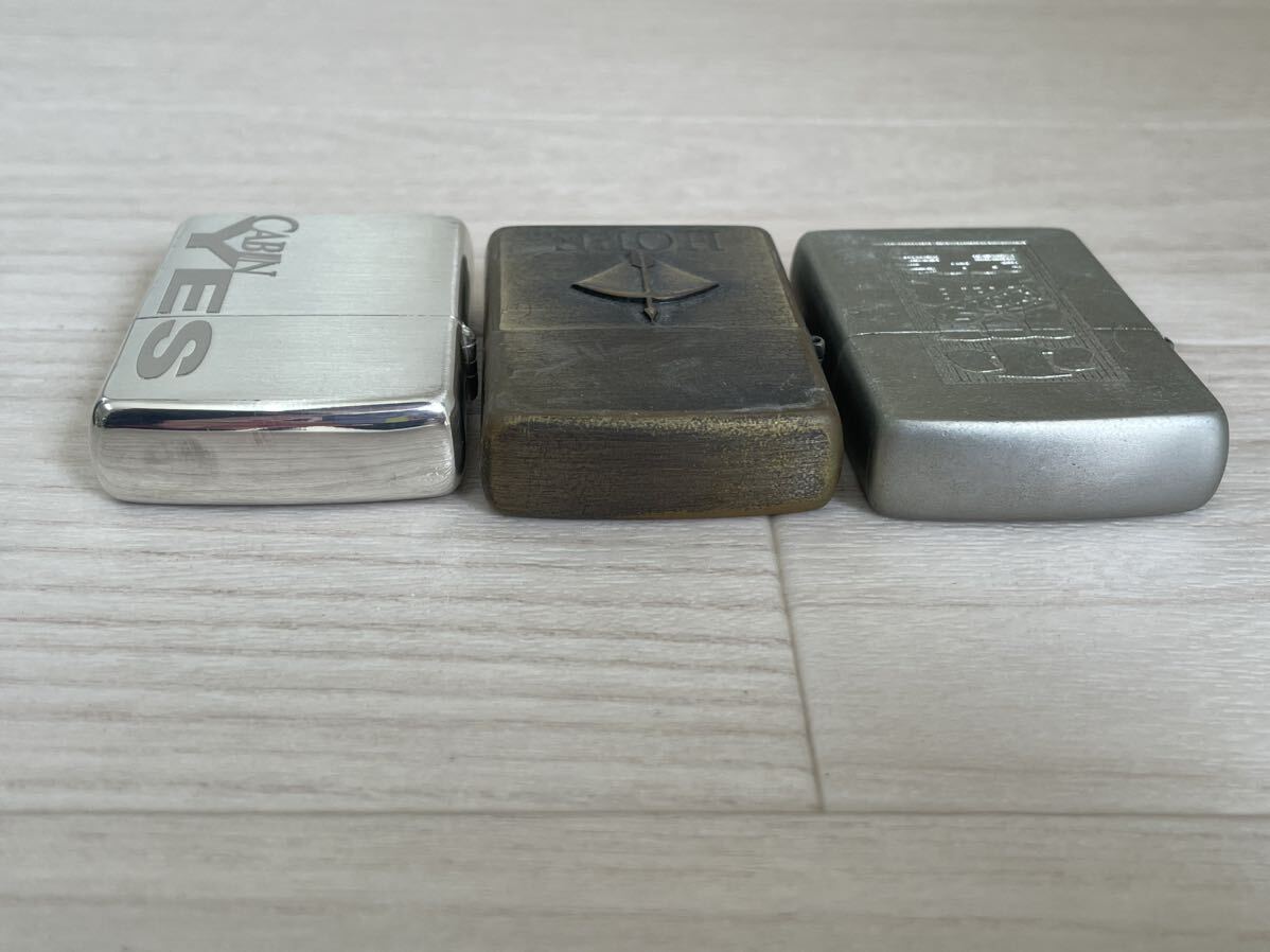 ■ZIPPO オイルライター 喫煙グッズ ジッポ ライター おまとめ3点 HOPE/CABIN YES ※着火未確認・現状お渡し_画像3