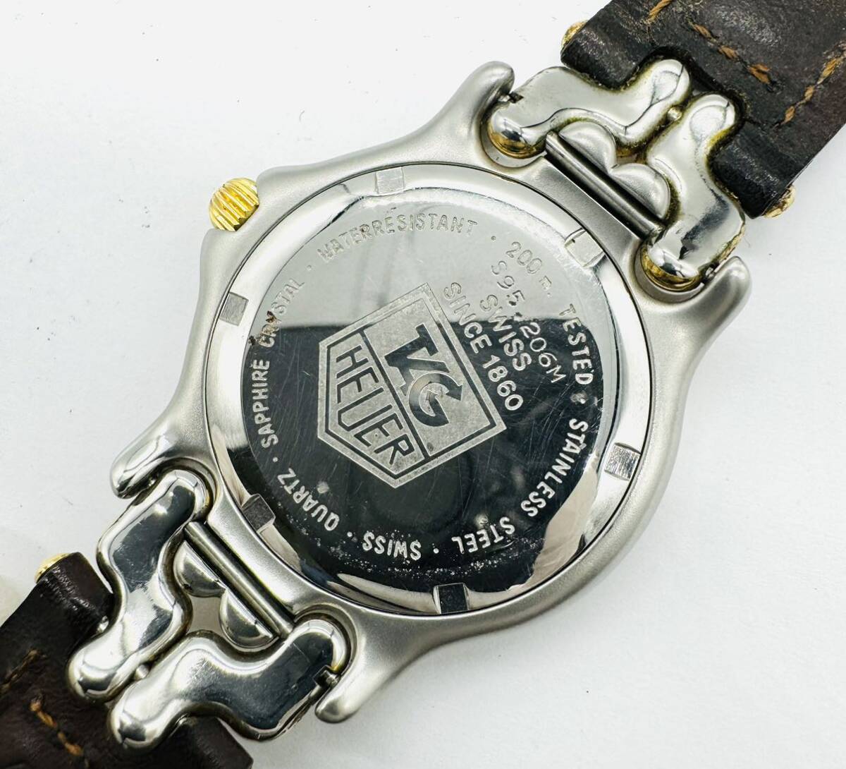 TAG HEUER タグホイヤー 腕時計 クオーツ S95 206M イエローゴールド シルバー ダークグレー カレンダー _画像3