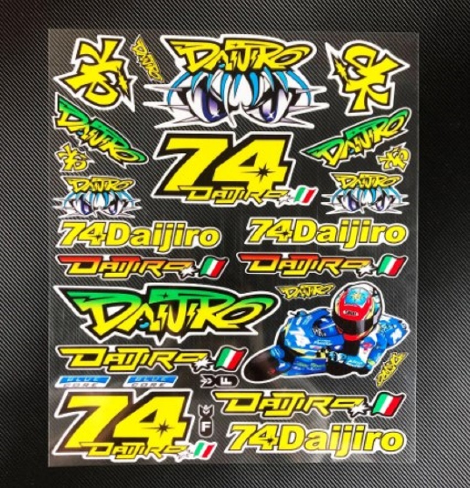 74 Daijiro 加藤大治郎 ダイジローアイ ステッカー デカール シート_画像1