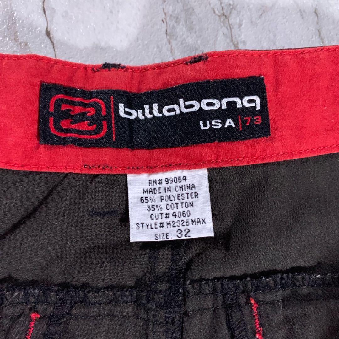 00s billabong ワイド ハーフパンツ オールドサーフ 黒 Y2K