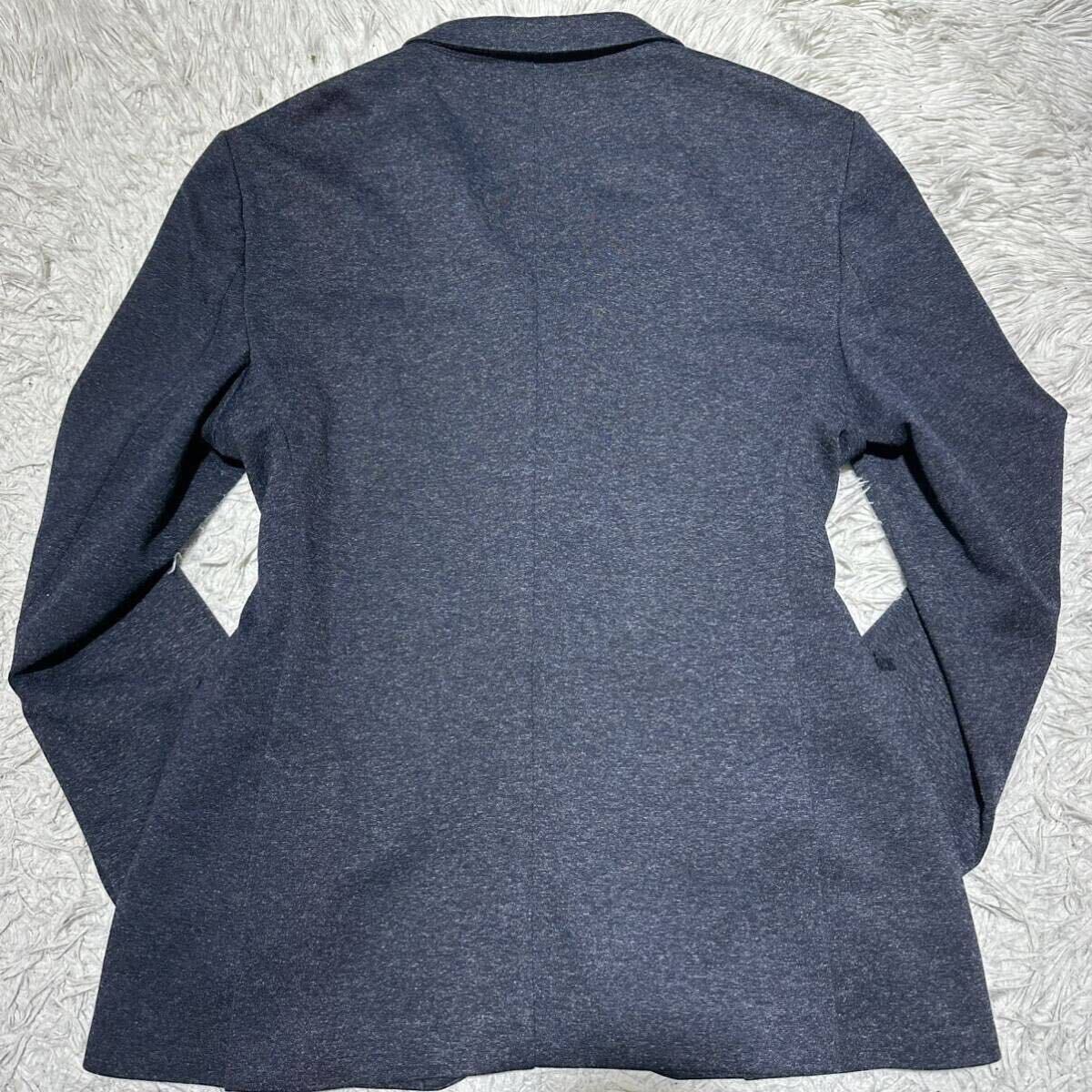 希少XXLサイズ!!! 極美品!!!【ZARA ザラ】伸縮性◎ スーツ セットアップ テーラード ジャケット ネイビー 濃紺 AW18 ストレッチ 52の画像7