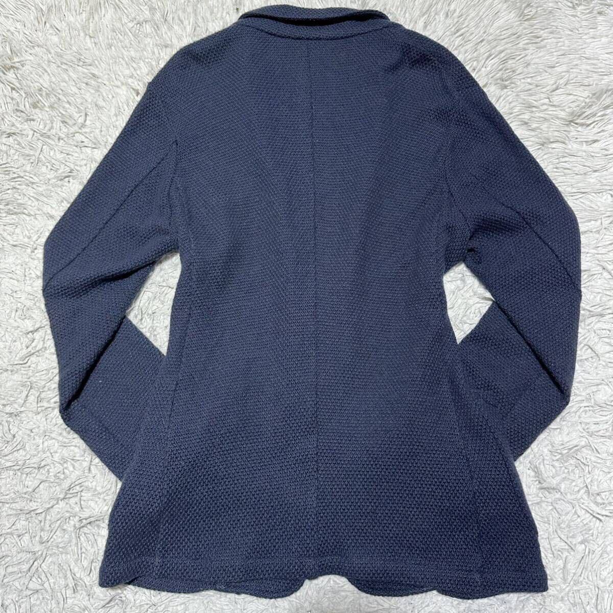  elasticity * ultimate beautiful goods!!![UNITED ARROWS United Arrows ] tailored jacket Anne navy blue navy dark blue stretch spring summer knitted 2B