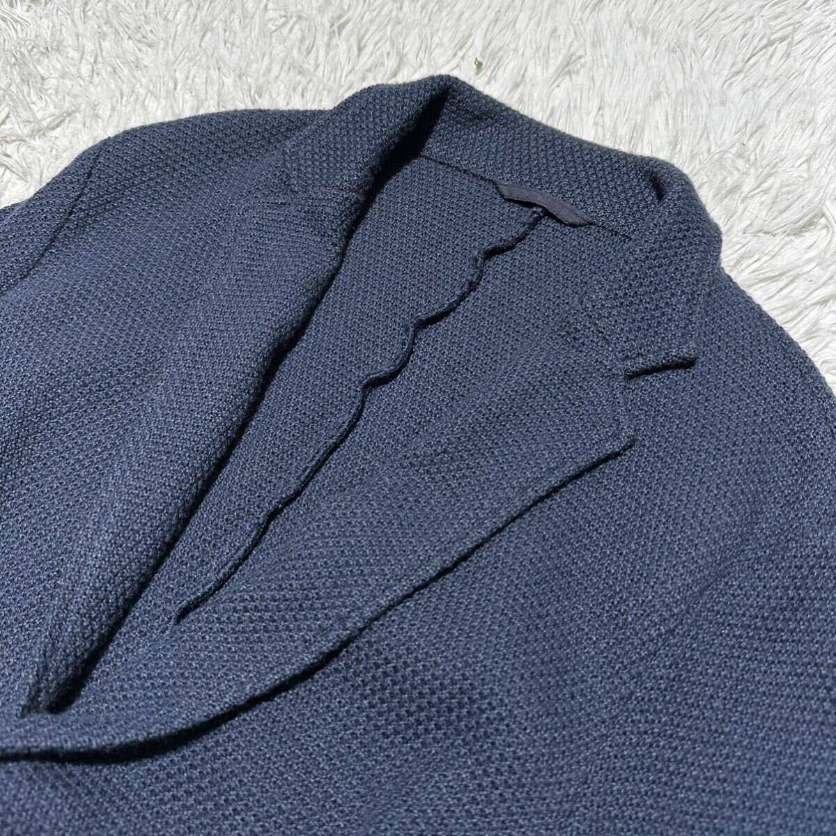  elasticity * ultimate beautiful goods!!![UNITED ARROWS United Arrows ] tailored jacket Anne navy blue navy dark blue stretch spring summer knitted 2B