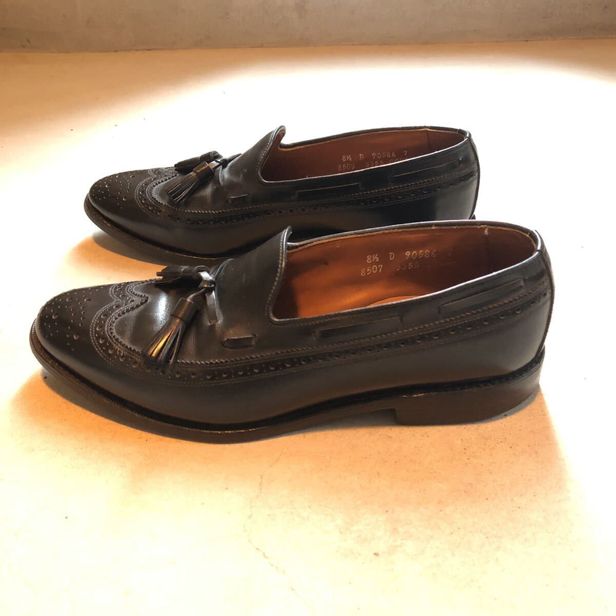 [ прекрасный товар ] Allen Edmonds кожа обувь 26.5cm US8.5 man Cesta -Manchester кисточка Vintage a Len Ed monz Loafer USA кожа 