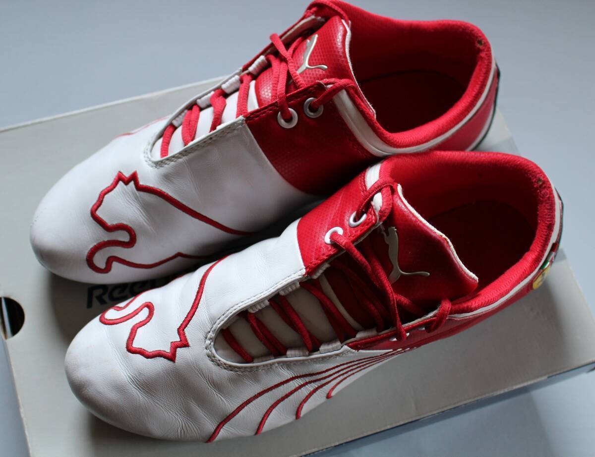 puma future cat white & red 26cm _画像2