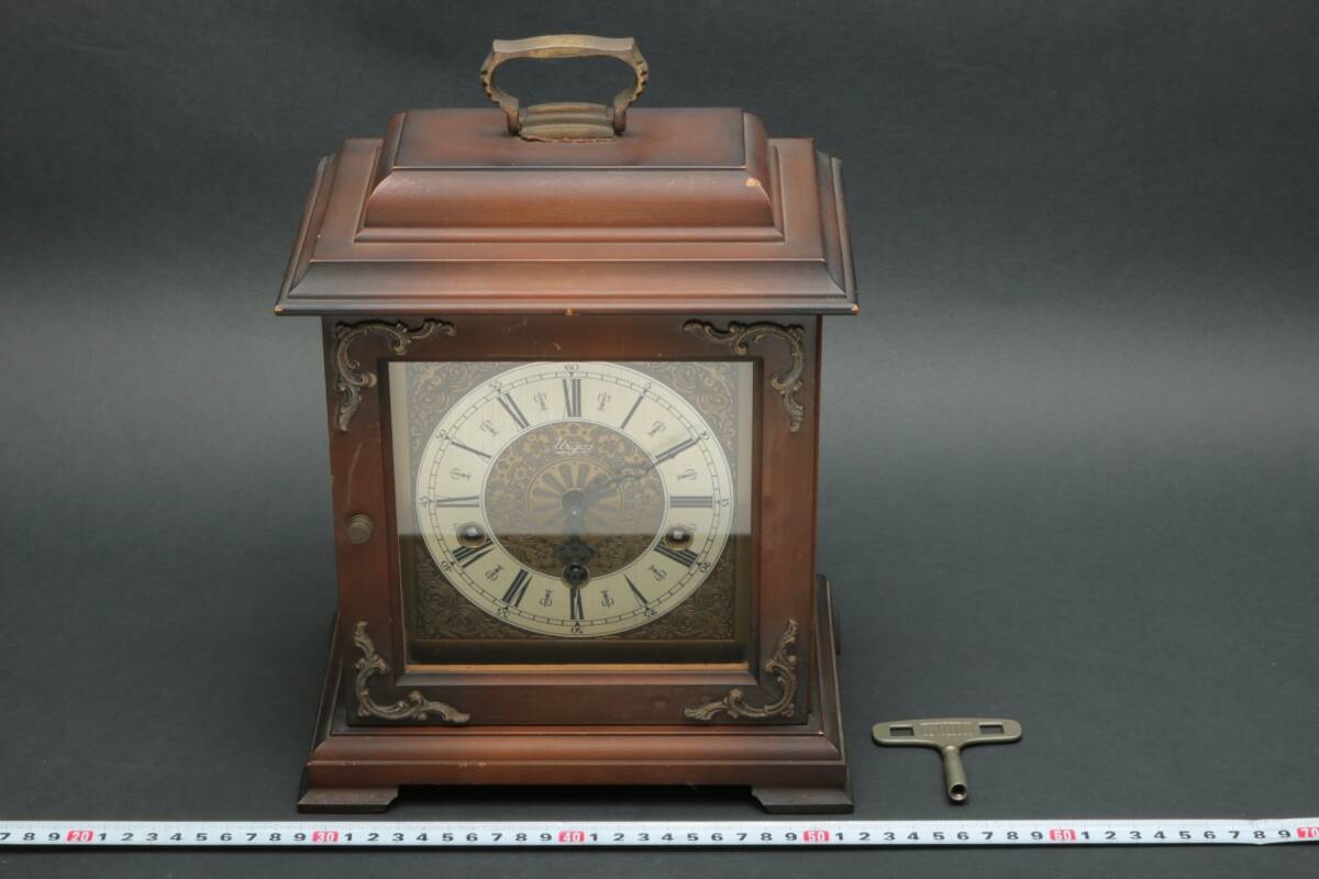 5790 美品 ヴィテージ ドイツ製 置時計 振子 URGOS ウルゴス 置時計 ゼンマイ式 アンティーク レトロ ヴィンテージ