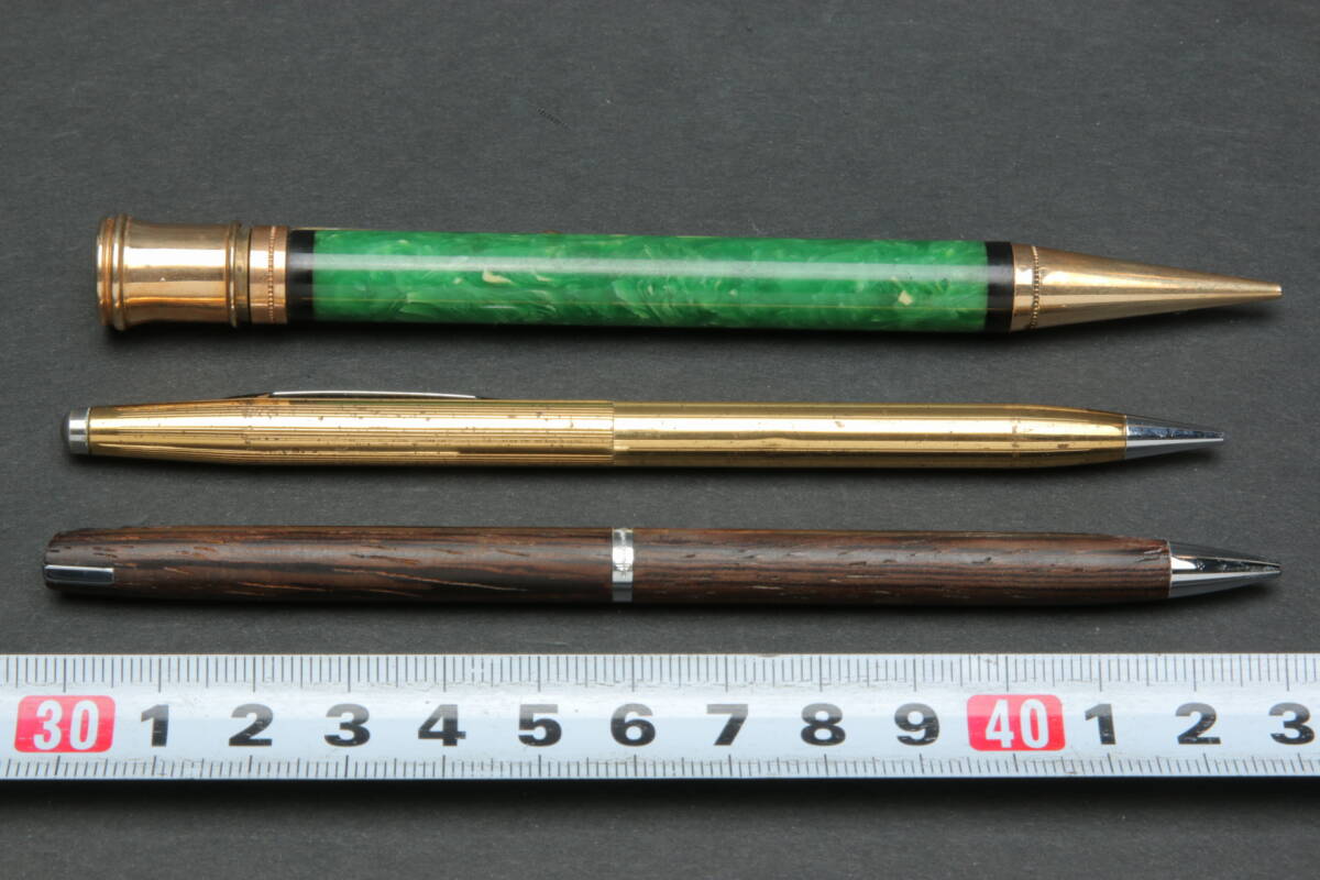 5706 シャープペン 3本 HALLMARK ホールマーク 回転式鉛筆 木製USA Bradley USA 回転式鉛筆 Parker Duotold 回転式鉛筆の画像2