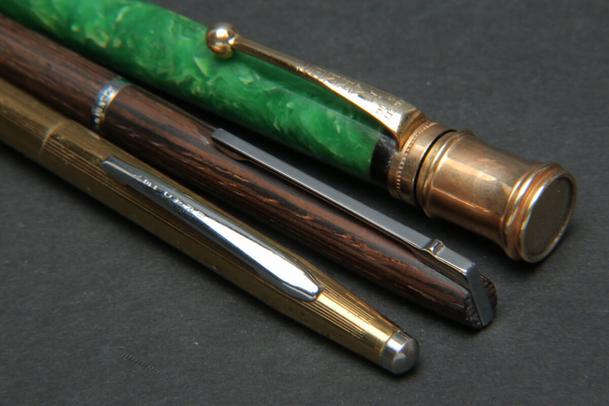 5706 シャープペン 3本 HALLMARK ホールマーク 回転式鉛筆 木製USA Bradley USA 回転式鉛筆 Parker Duotold 回転式鉛筆の画像3