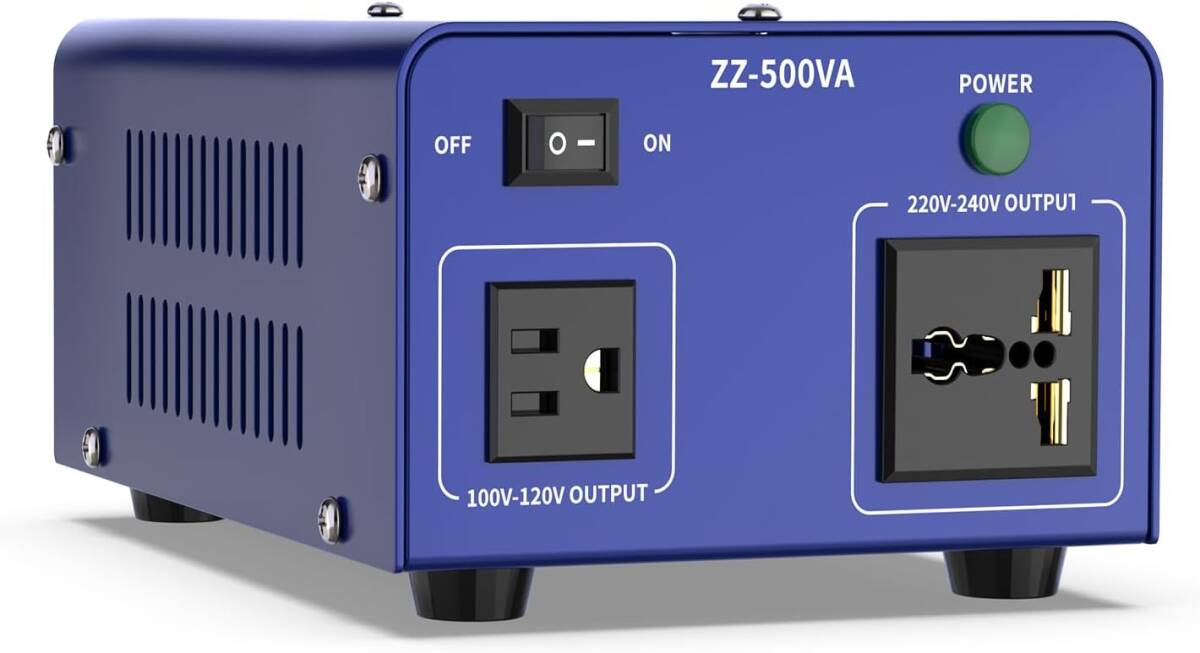 500VA 変圧器 100V 220V アップトランス 海外国内両用型変圧器の画像1