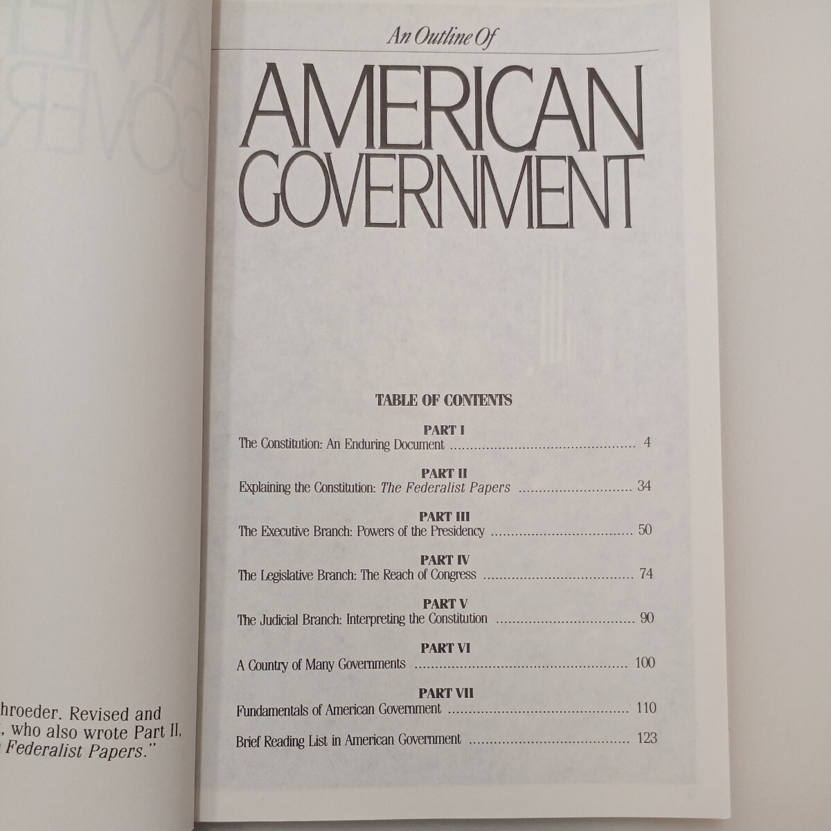 zaa-572♪An Outline Of AMERICAN GOVERMENT By: Nathan Glick(著) Publisher: Released 1989年