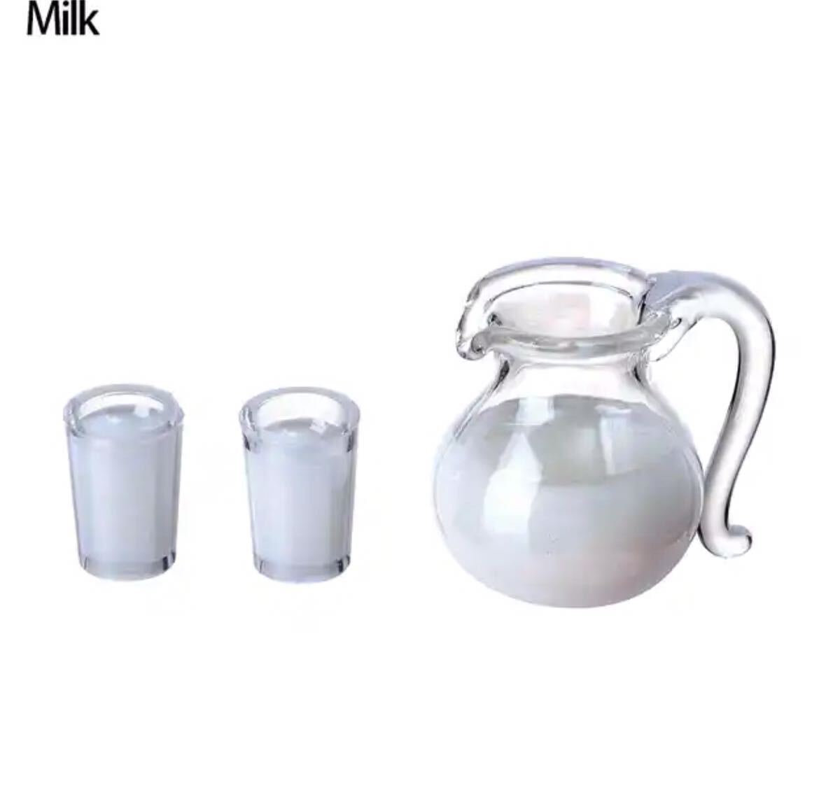ミニチュア ピッチャー ミルク ＆ グラス2個セット_画像4