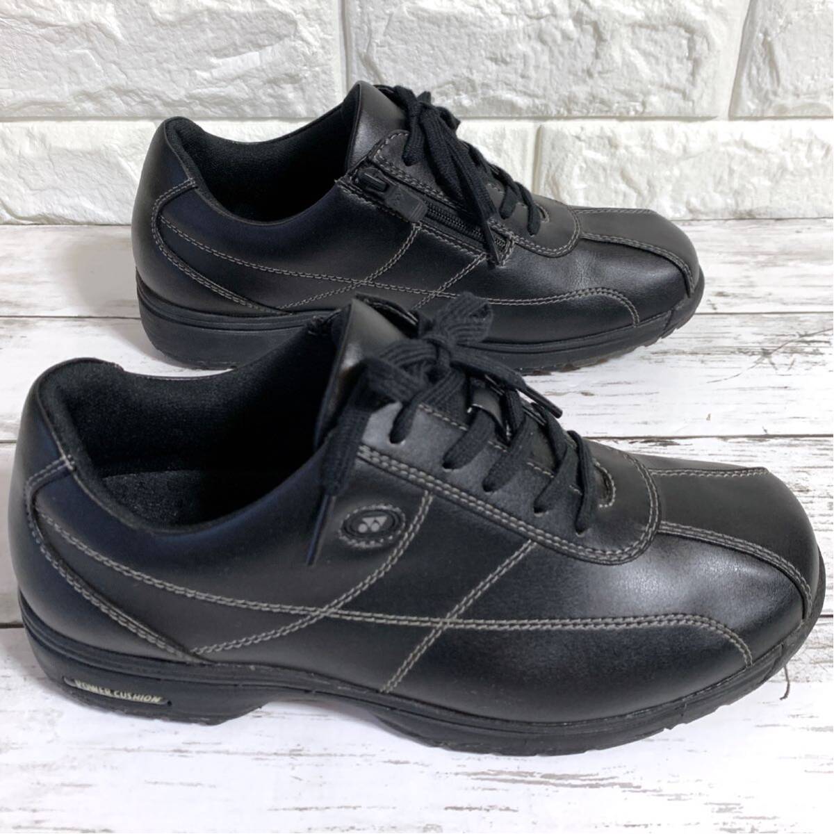 YONEX Yonex SHW-LC41 power cushion walking shoes side fastener attaching black black 23.5cm 3.5E