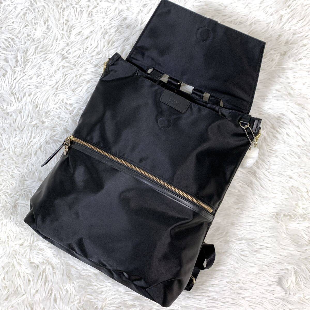[ beautiful goods ]Kanana project kana na Project YURI series lily 11L rucksack backpack rucksack nylon leather black black 