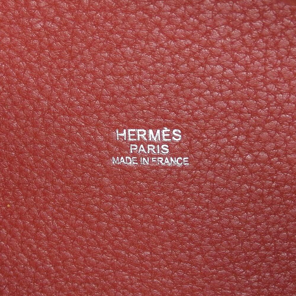 【中古】HERMES エルメス ピコタンPM ハンドバッグ レッド トゴ □Q刻印(2013年) レディース【質屋】【代引き手数料無料】_画像8