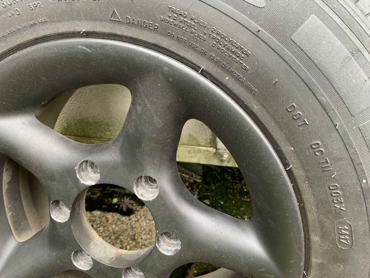 ハイエース用　15インチアルミホイール付きタイヤ4本セット　195/80R15　LT_画像4