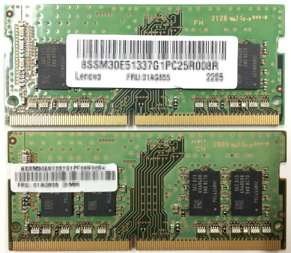 【8GB×10枚組】SAMSUNG PC4-2666V-SA1-11 1R×8 中古メモリー ノート用 DDR4-2666 PC4-21300 即決 動作保証【送料無料】_画像4