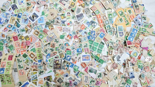 【F2024/05/19⑦】1円～ 日本切手 記念切手 消印 まとめ　大量！100g以上_画像1