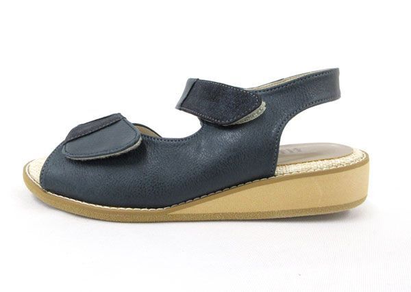  postage 300 jpy ( tax included )#zf297# lady's meti Fit with strap . sandals 23cm navy 8990 jpy corresponding [sin ok ]