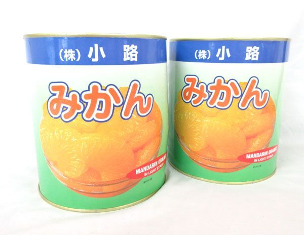 送料300円(税込)■az978■◎缶詰 小路 みかん シラップづけ 3000g 2缶【シンオク】_画像1