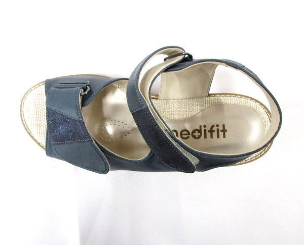  postage 300 jpy ( tax included )#zf297# lady's meti Fit with strap . sandals 23cm navy 8990 jpy corresponding [sin ok ]