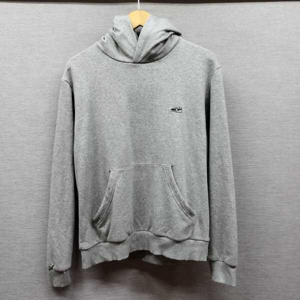 E329 New Balance ニューバランス スウェット パーカー SHOE PATCH HOODY SWEAT プルオーバー スポーツ カジュアル メンズ グレー M_画像1