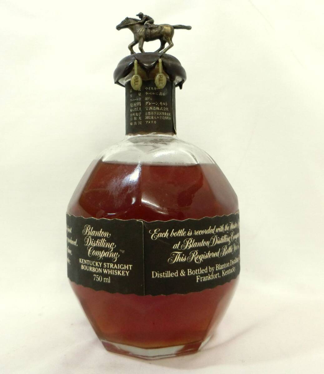 1000円スタート 酒 BOURBON WHISKEY Blanton's SINGLE BARREL 750ml 40％ バーボン ウイスキー ブラントン シングルバレル 未開栓 4 酒H513_画像2