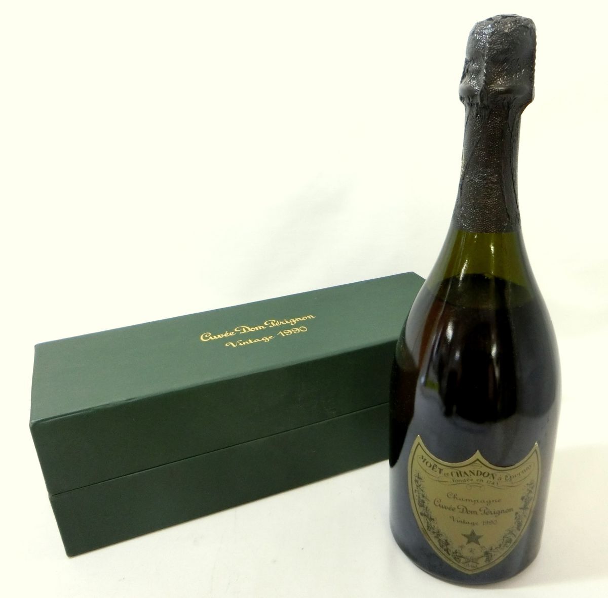 1000円スタート 酒 Champagne Dom Perignon vintage 1990年 750ml 12.5％ シャンパーニュ ドンペリ 果実酒 未開栓 箱付 4 酒G511_画像1